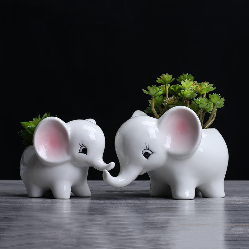 Ceramic Elephant Plant Pot